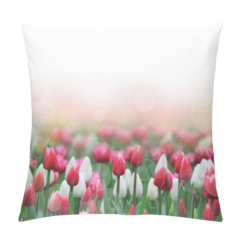 Personality  Beautiful Tulips Background Pillow Covers