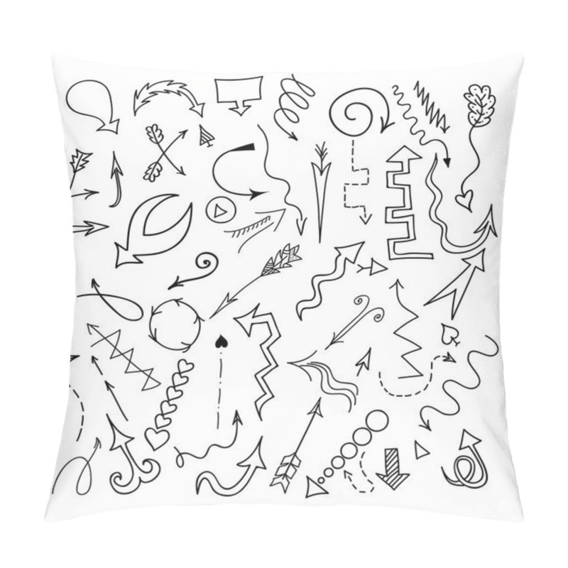 Personality  Doodle Arrows Set Pillow Covers