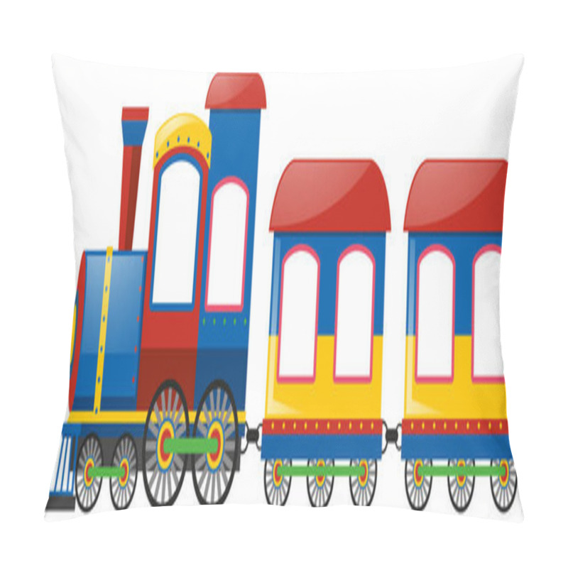 Personality  Train With Two Bogies Pillow Covers