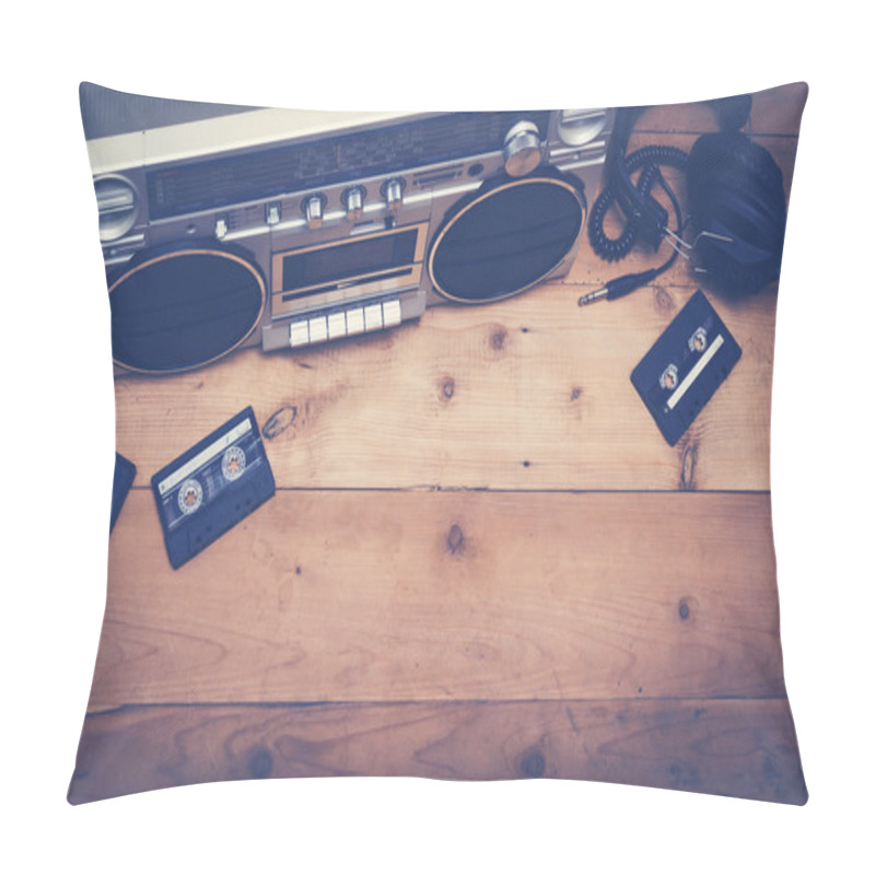 Personality  Retro Music Header Image Pillow Covers