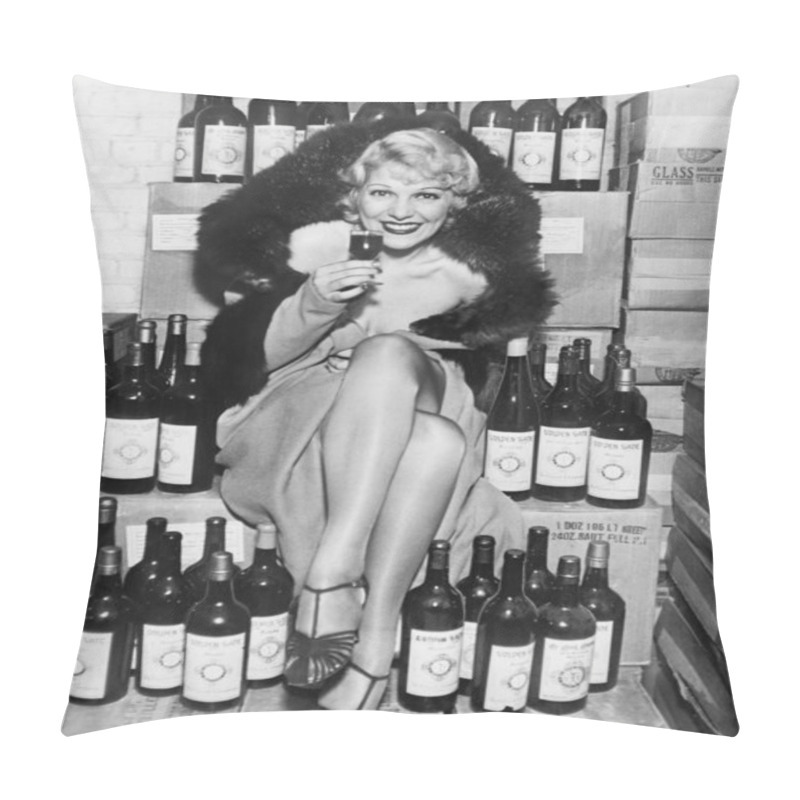 Personality  Young Woman Is The Toast Of The Town Pillow Covers