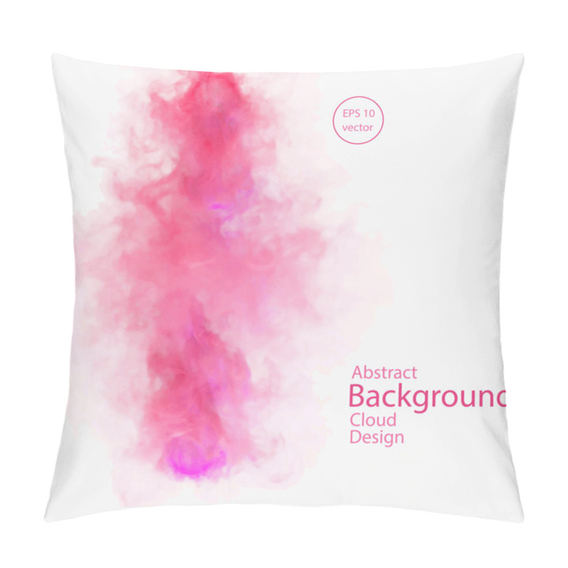 Personality  Pink  Smoke On White Background. Pillow Covers