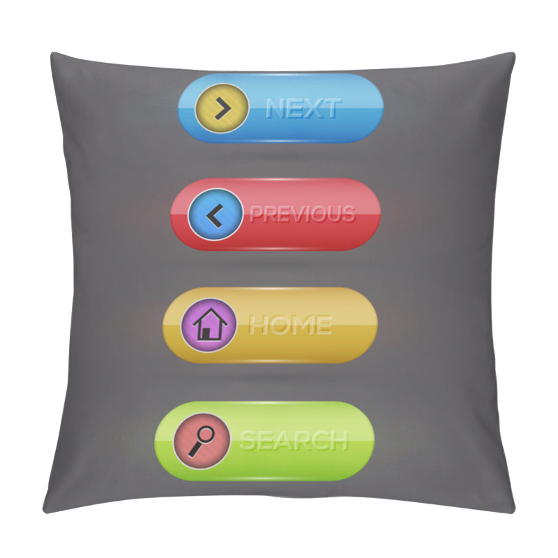 Personality  Web Buttons.  Vector Illustration  Pillow Covers