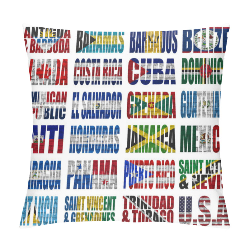 Personality  North America Countries Flag Words Pillow Covers