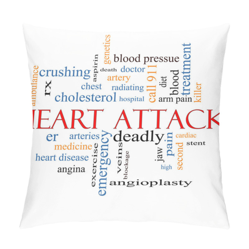 Personality  Heart Attack Word Cloud Concept Pillow Covers