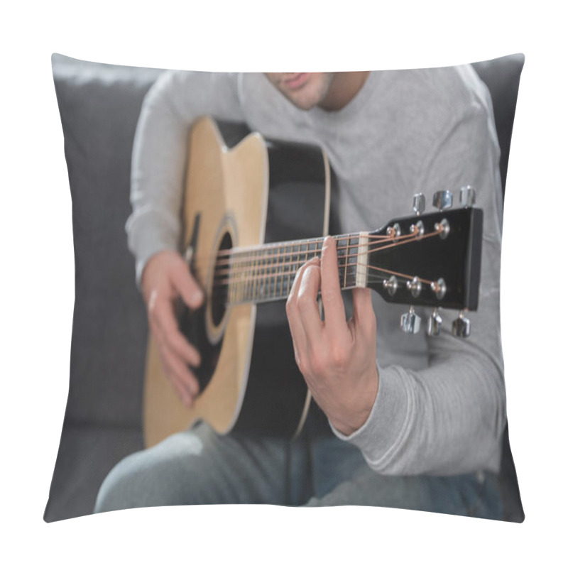 Personality  Man Playing Acoustic Guitar Pillow Covers