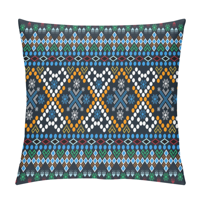 Personality  Ethnic Pattern Seamless, Geometric Design ,Aztec Embroidery Border Seamless Patterns.ethnic Design,  Pattern Art Wallpaper Background, Design For Fabric, Curtain, Carpet ,geometry Seamless Pattern Pillow Covers