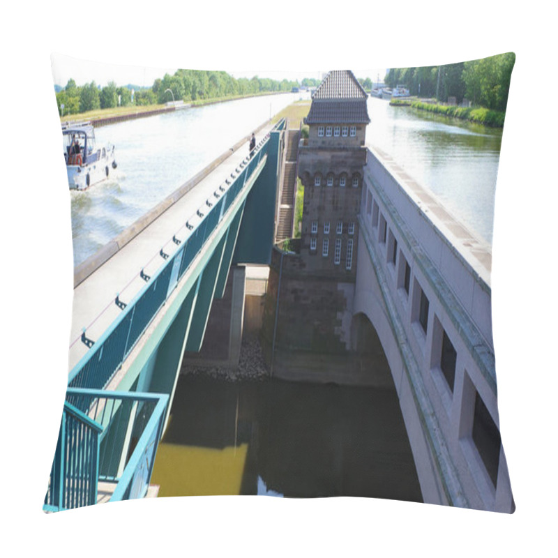 Personality  The Minden Aqueduct Consists Of Two Parallel Water Bridges, That Lead The Mittelland Canal Over The Weser.  It Is The Second Biggest Aqueduct In Europe.  Pillow Covers