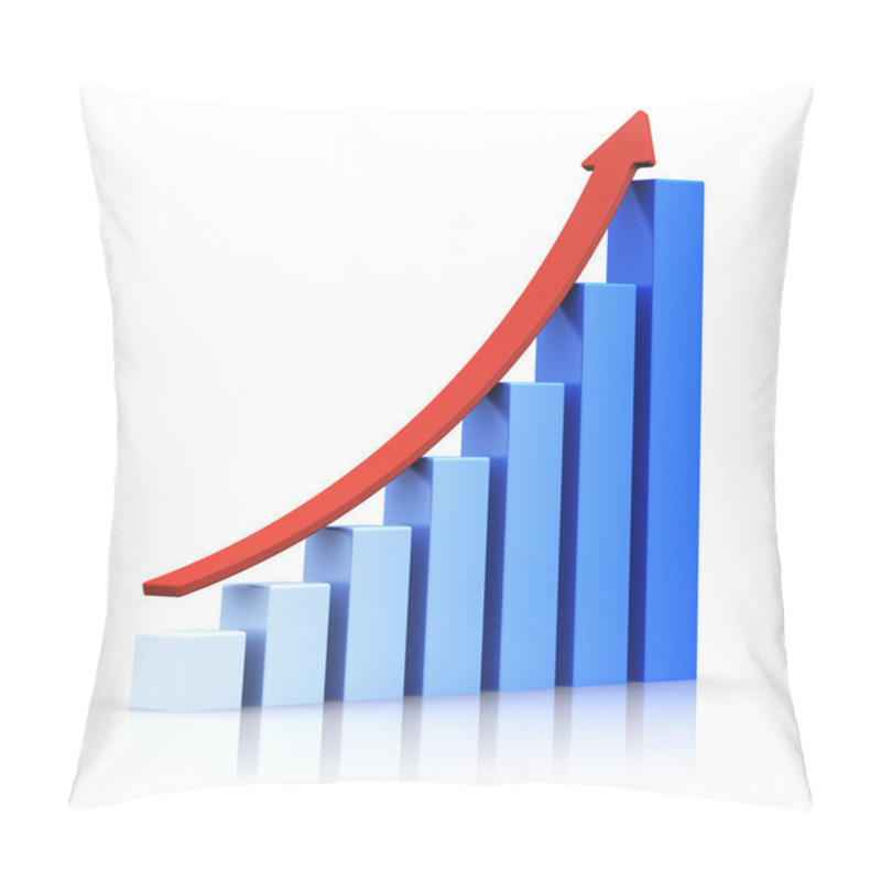 Personality  Growing Bar Chart With Arrow Pillow Covers