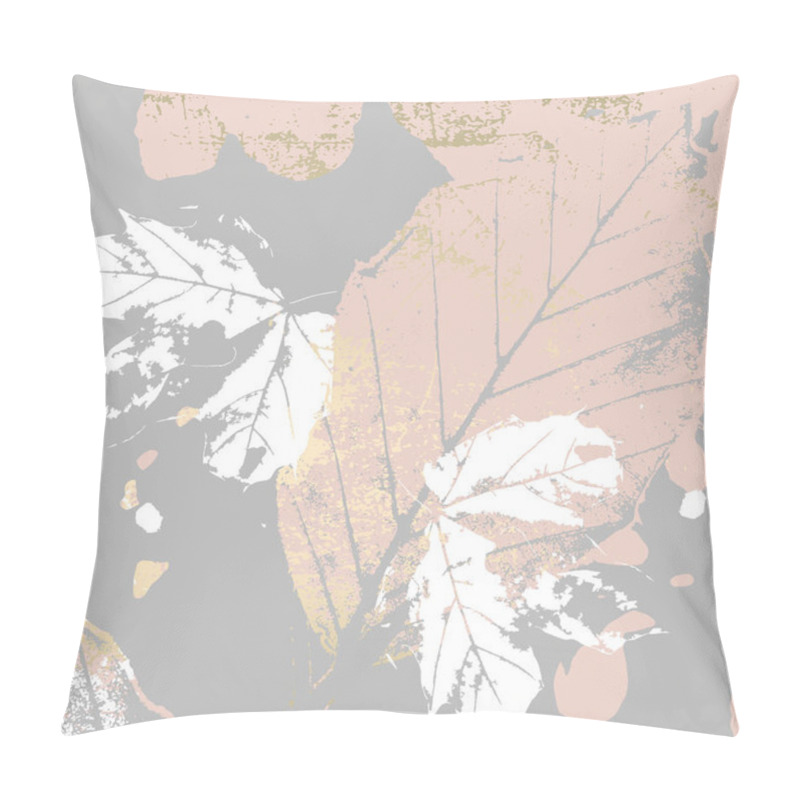 Personality  Autumn Foliage Rose Gold Blush Background Pillow Covers