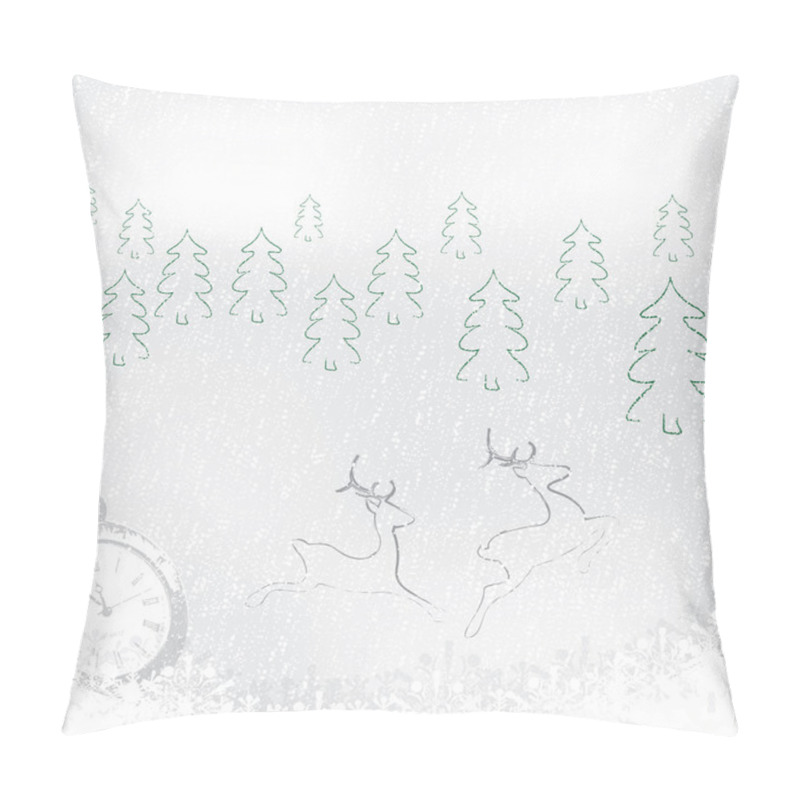 Personality  Abstract Winter Christmas New Year Background Pillow Covers