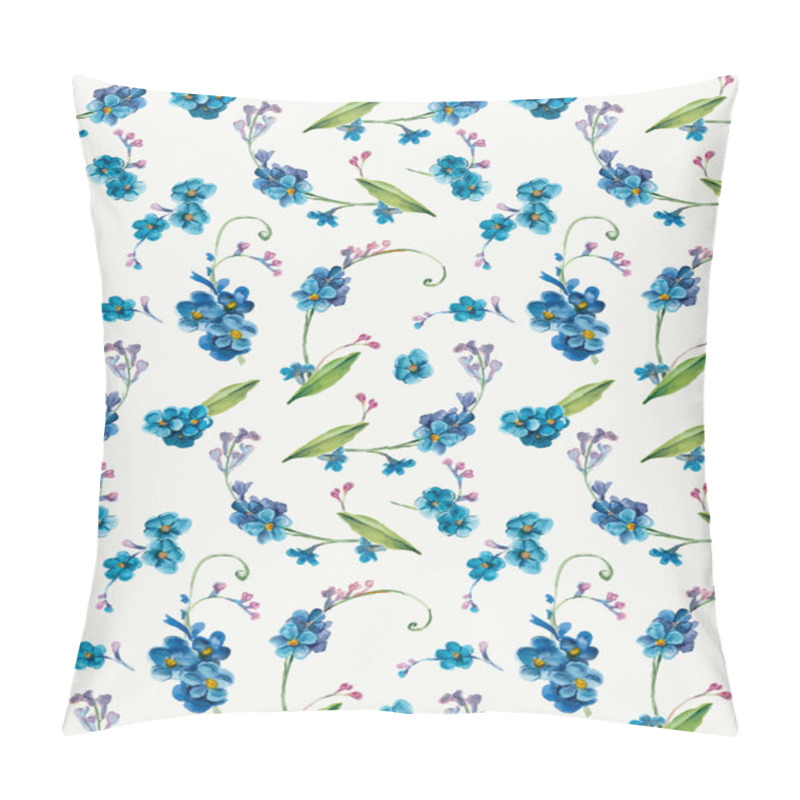 Personality  Seamless Pattern Of Forget-me-not. Pillow Covers