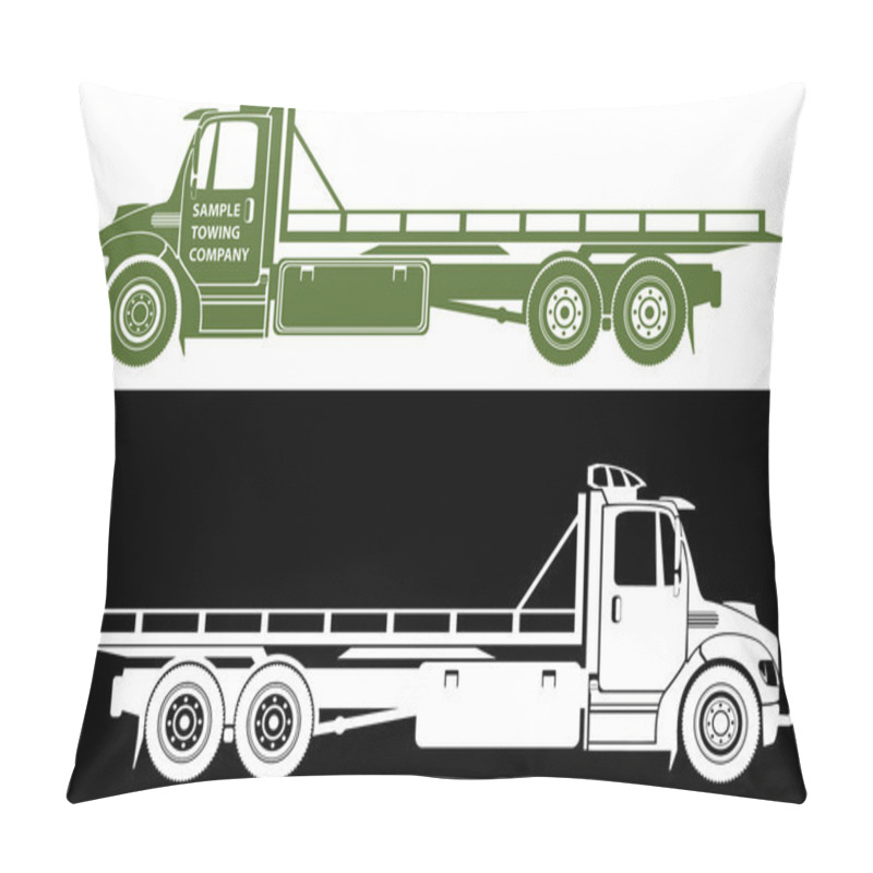 Personality  Flat Bed Tow Truck Pillow Covers