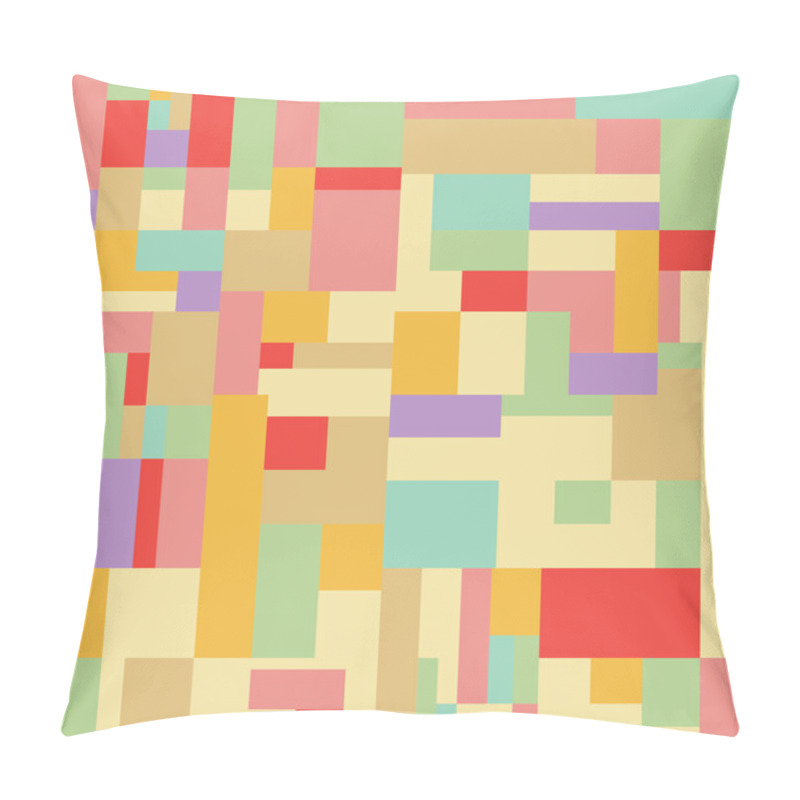 Personality  Seamless Pastel Square Rectangle Background Vector Pillow Covers