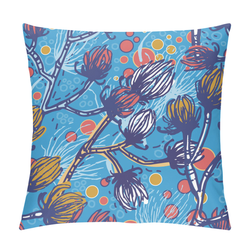 Personality  Autumn Branches Retro Seamless Pattern Pillow Covers