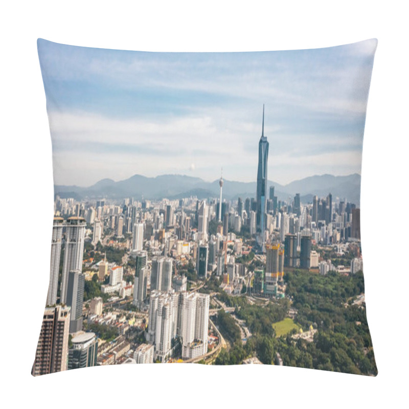 Personality  Aerial View Of Kuala Lumpur. It Is Cultural, Financial, And Economic Centre Of Malaysia Pillow Covers