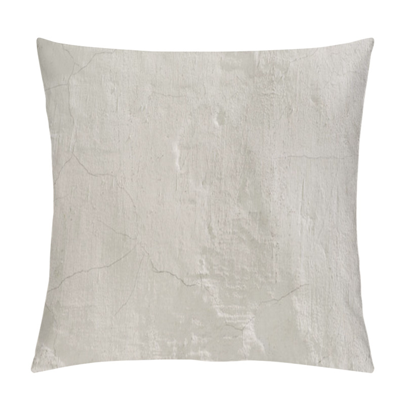 Personality  Full Frame Image Of Cracked White Wall Background  Pillow Covers