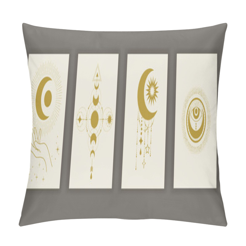 Personality  A Set Of Esoteric Illustrations With The Image Of The Moon Pillow Covers