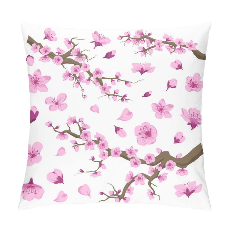 Personality  Sakura Blossom, Cherry Tree With Flowers Pattern Pillow Covers