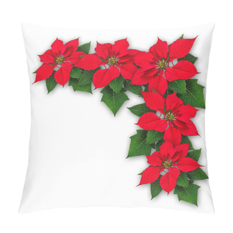 Personality  Poinsettia Flowers Christmas Decoration Pillow Covers