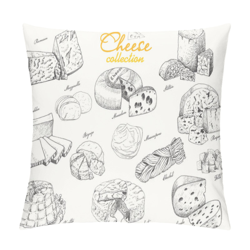 Personality  A Collection Of Various Cheeses Pillow Covers