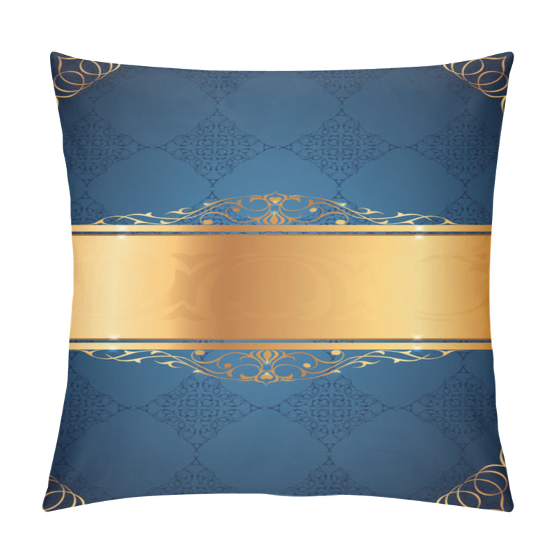 Personality  Blue Ribbon And White Background Corner Designs Pillow Covers