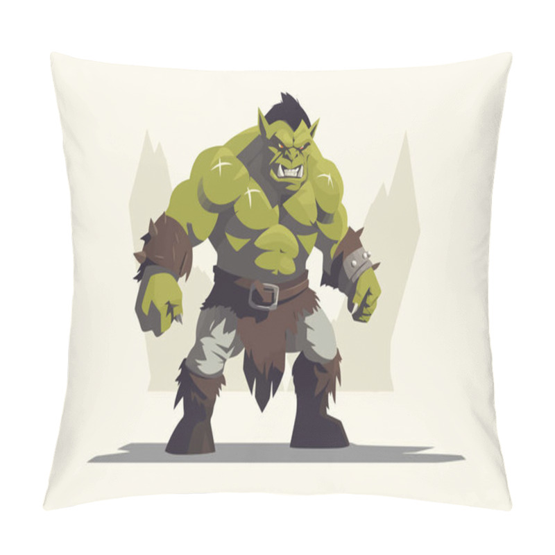 Personality  Orc Vector Flat Minimalistic Asset Isolated Illustration Pillow Covers