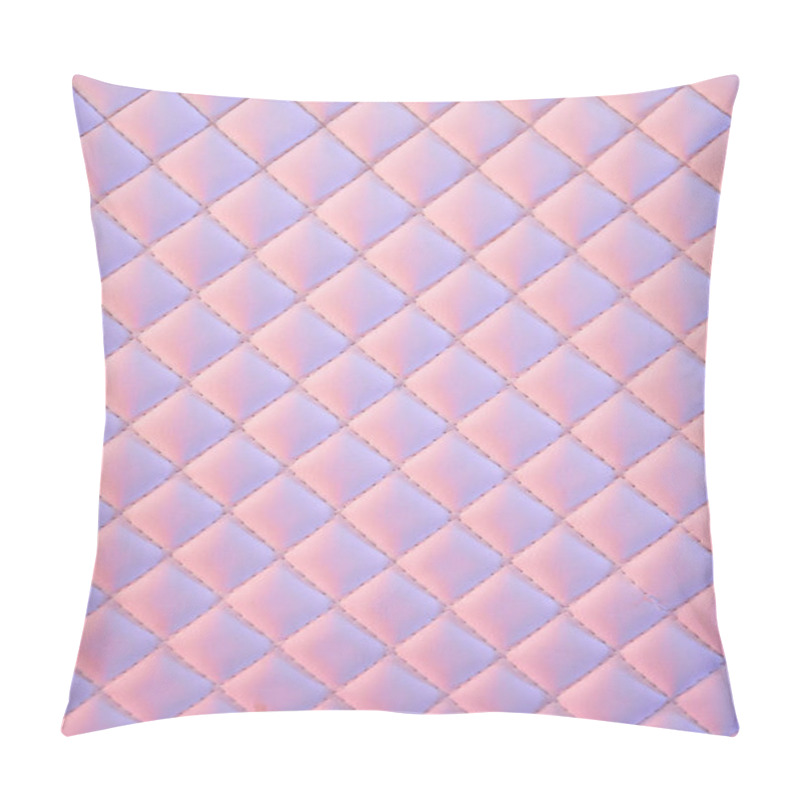 Personality  Geometric Diamond Pattern Quilted PU Leather In Neon Light Pillow Covers