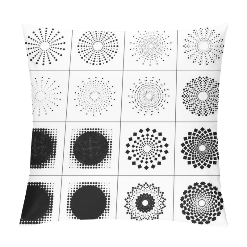 Personality  Halftone Dots Circles Pillow Covers