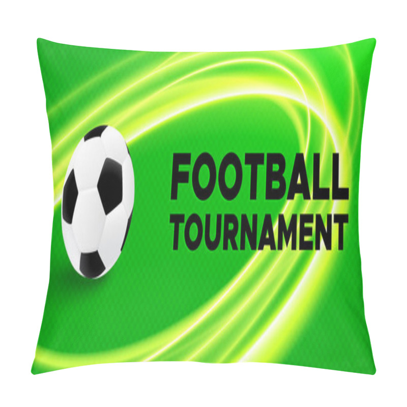 Personality  Football Sport Poster Design With Soccer Ball Pillow Covers