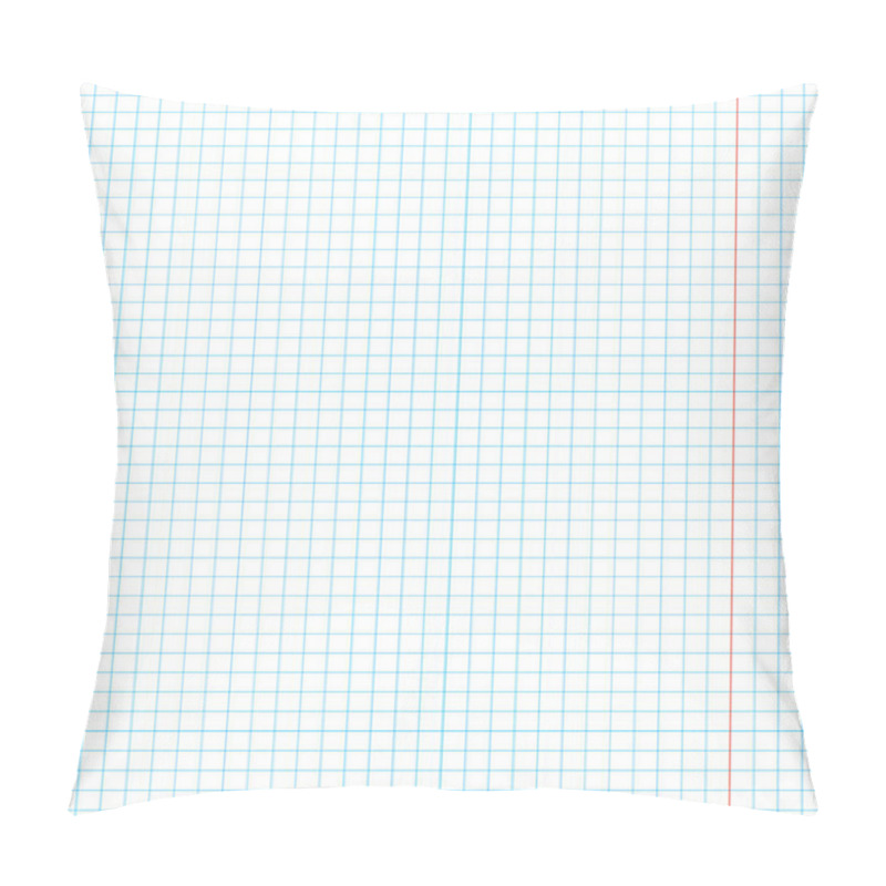 Personality  Standard Notebook Sheet Vertical Cage 5 Millimeter Pattern Of School Notebook Paper. Vector And Illustration Pillow Covers