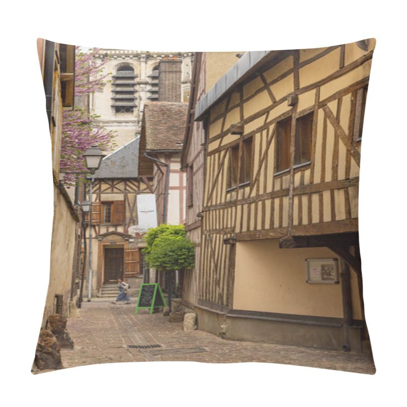 Personality  Troyes, France -May 5, 2022: Medieval Old Town Of Troyes Grand Est Region Of Northeastern France Pillow Covers