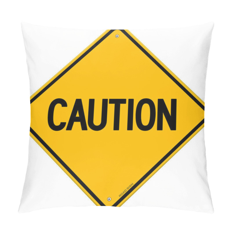 Personality  Caution Yellow Sign Pillow Covers