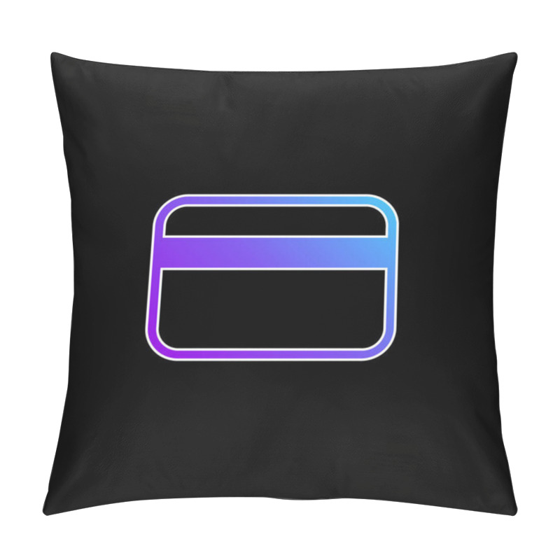 Personality  Big Credit Card Blue Gradient Vector Icon Pillow Covers