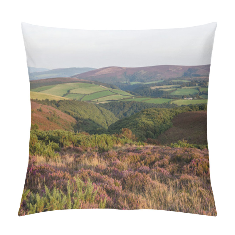 Personality  View Of Porlock Common At The Top Of Porlock Hill In Exmoor Natioanl Park Pillow Covers