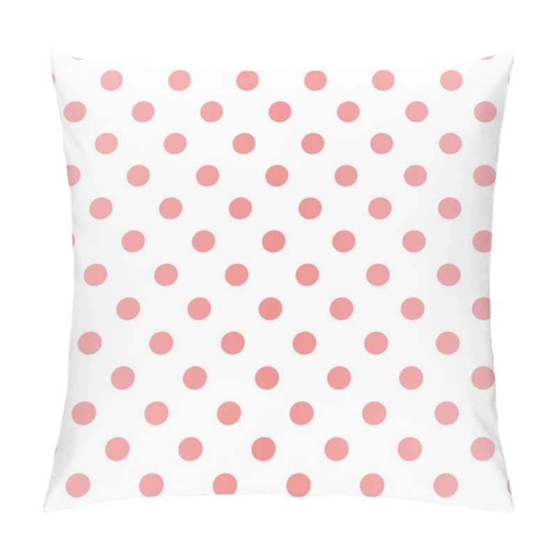 Personality  Seamless Vector Pattern With Gradient Pastel Pink Polka Dots On A White Background. Pillow Covers