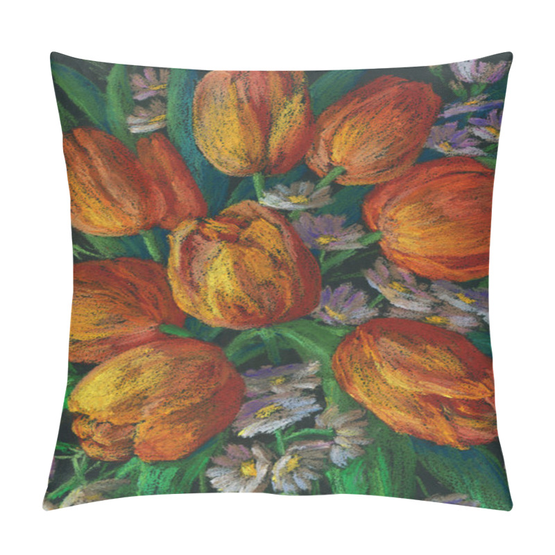 Personality  Bunch Of The Yellow Tulips Pillow Covers