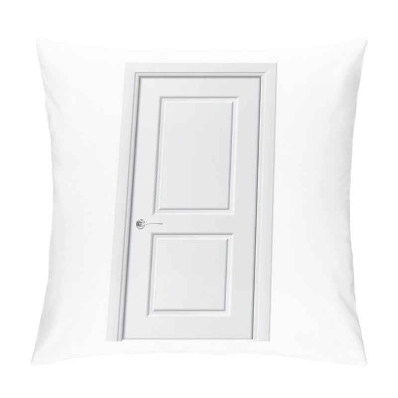 Personality  White Door Vector Illustration Pillow Covers