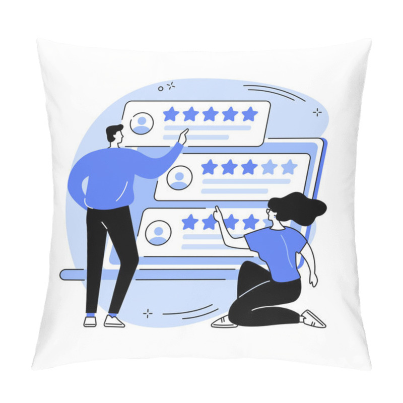 Personality  Rating Site Abstract Concept Vector Illustration. Pillow Covers