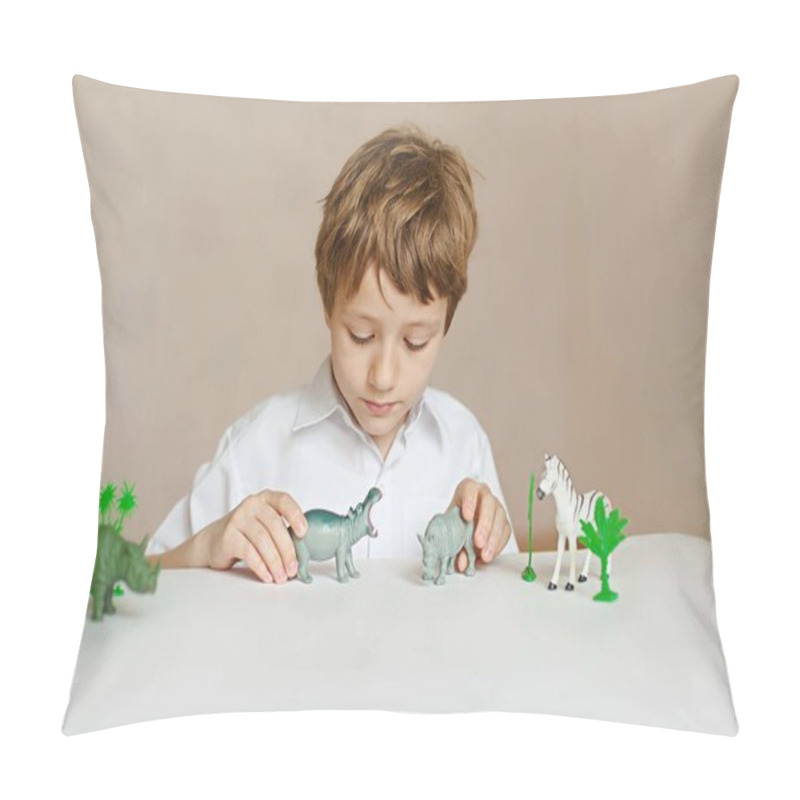 Personality  A Little Child Plays With Toys Animals Pillow Covers