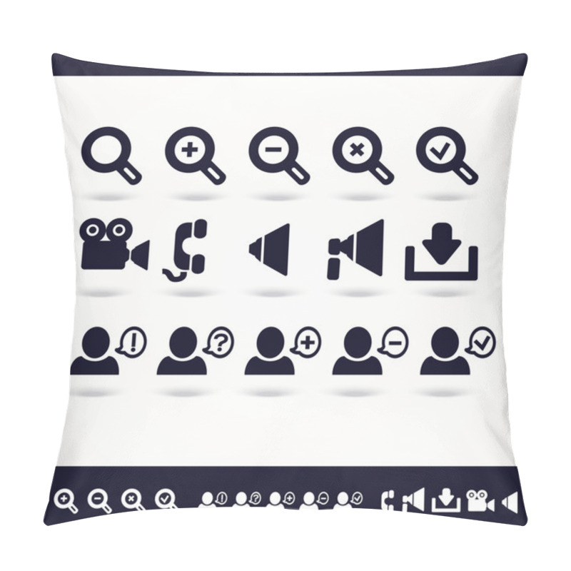 Personality  Communication Icons Set. Vector Illustration  Pillow Covers