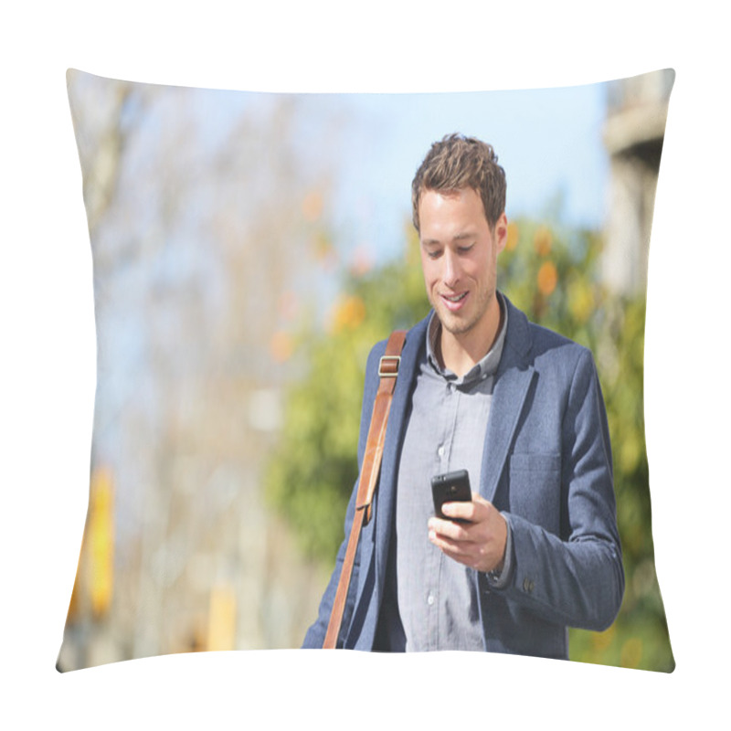 Personality  Businessman Professional On Smartphone Pillow Covers