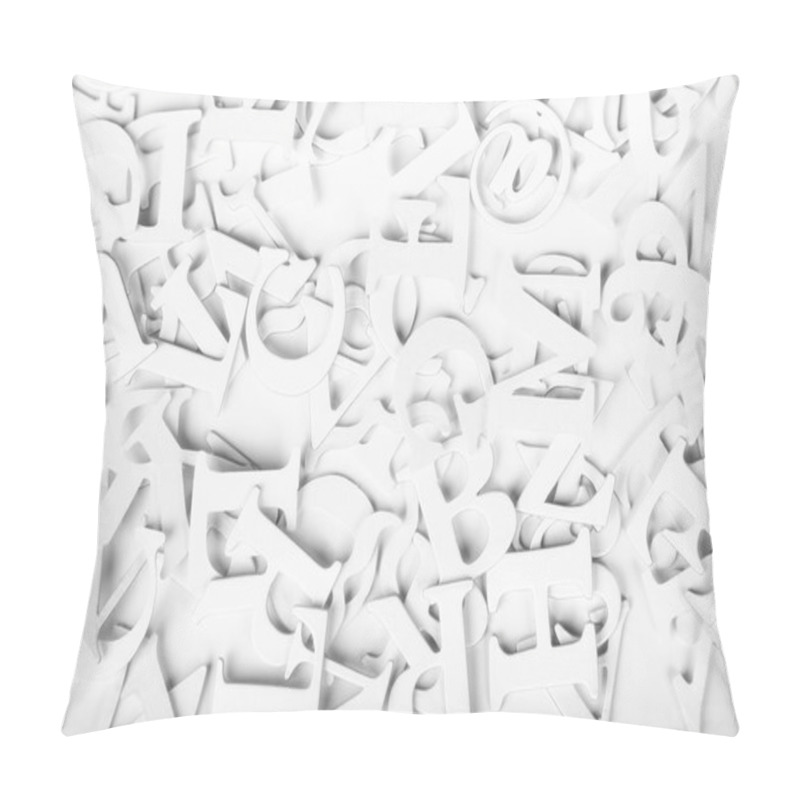 Personality  White Latin Letters Background Pillow Covers