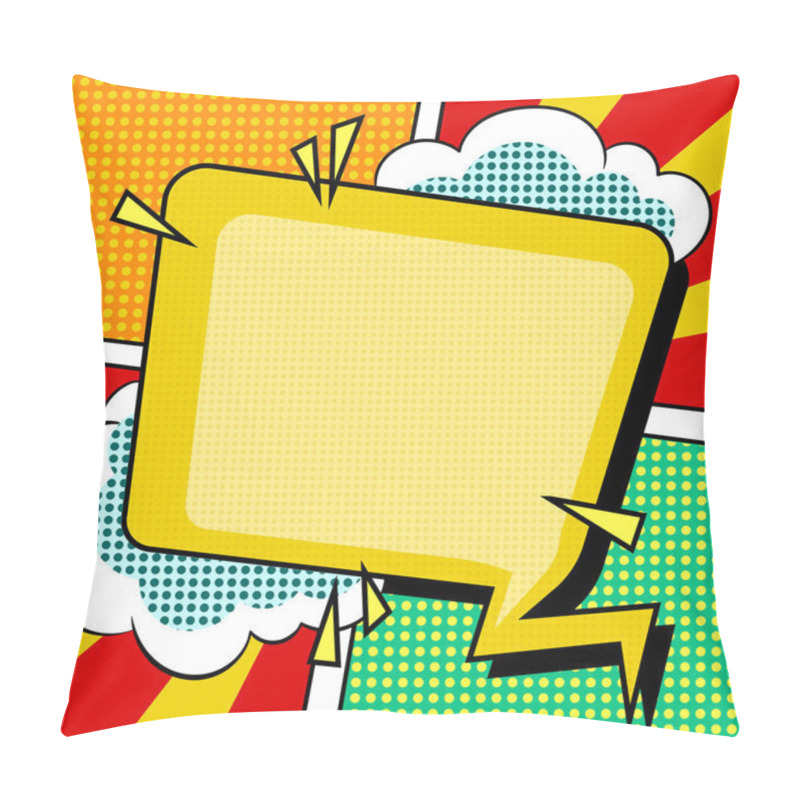 Personality  Abstract Halftone Background Comic Pop Art Vector Pillow Covers