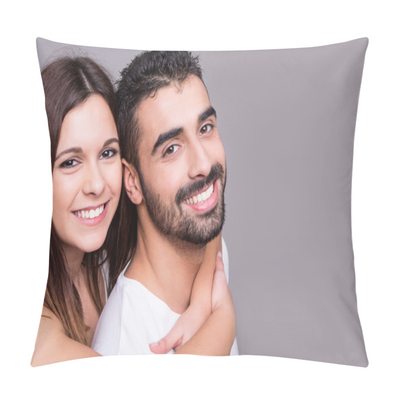 Personality  Portrait Of A Funny Couple Pillow Covers