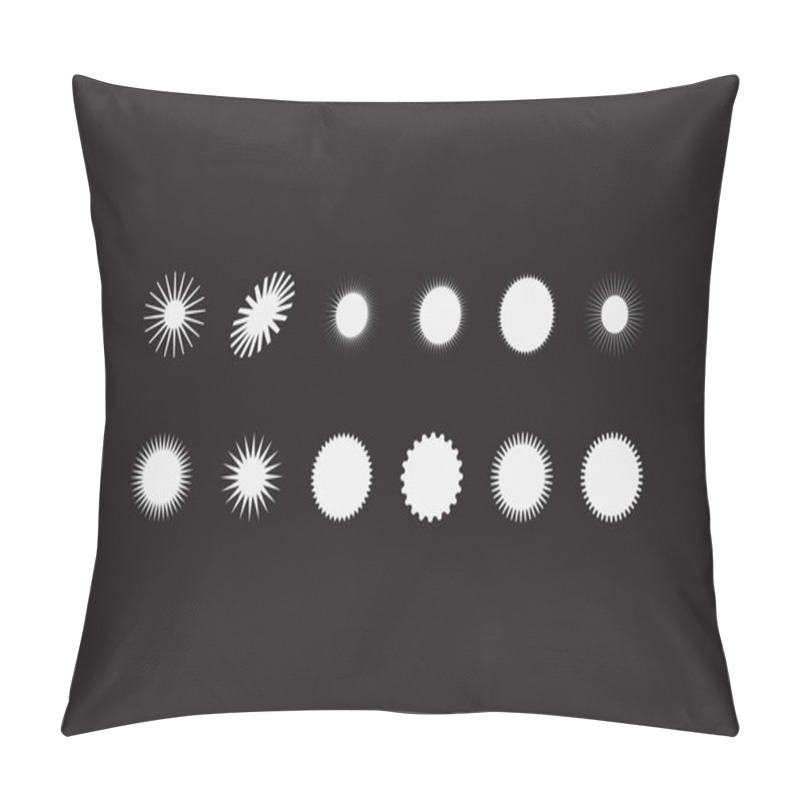 Personality  Stylised Star Element Vector Set. Here Are Many Variations From Usual Shapes To Distorted And Unrecognisable. This Distorted And Extraordinary Forms Make Every Product Bold, Modern And More Visible. Pillow Covers