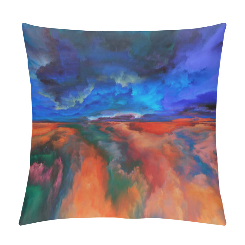 Personality  Evolving Abstract Landscape Pillow Covers