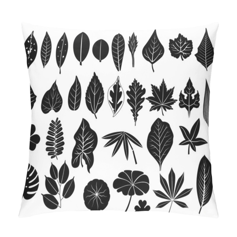 Personality  Silhouette Leaves Set Pillow Covers