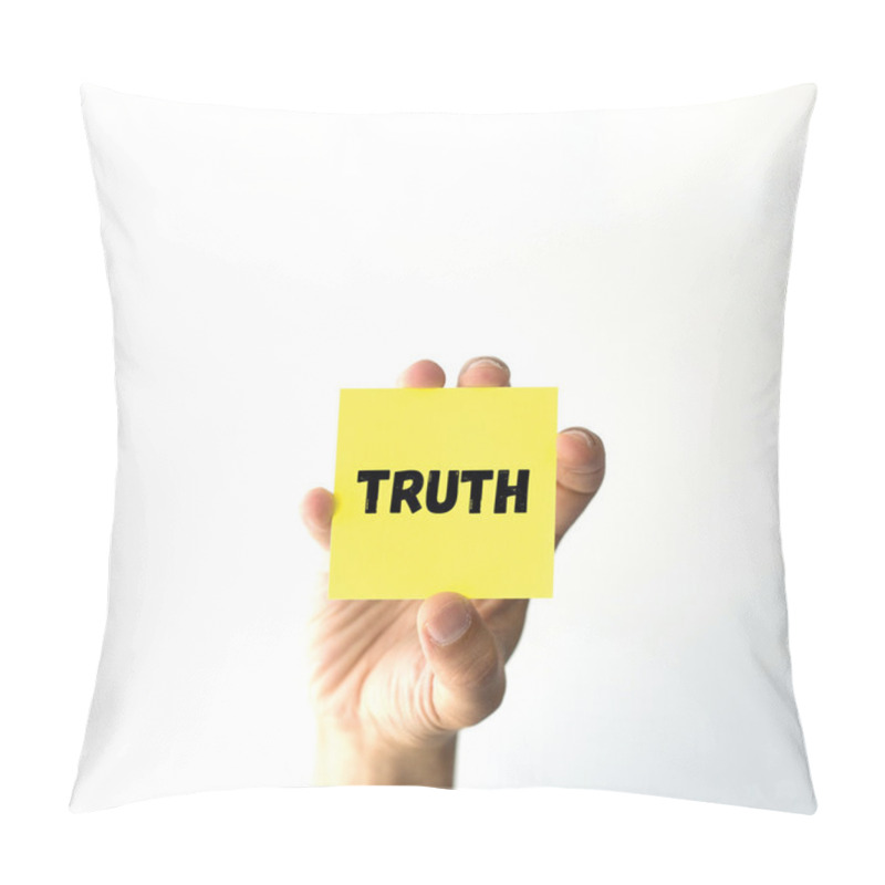 Personality  Hand Holding Yellow Sticky Note Pillow Covers