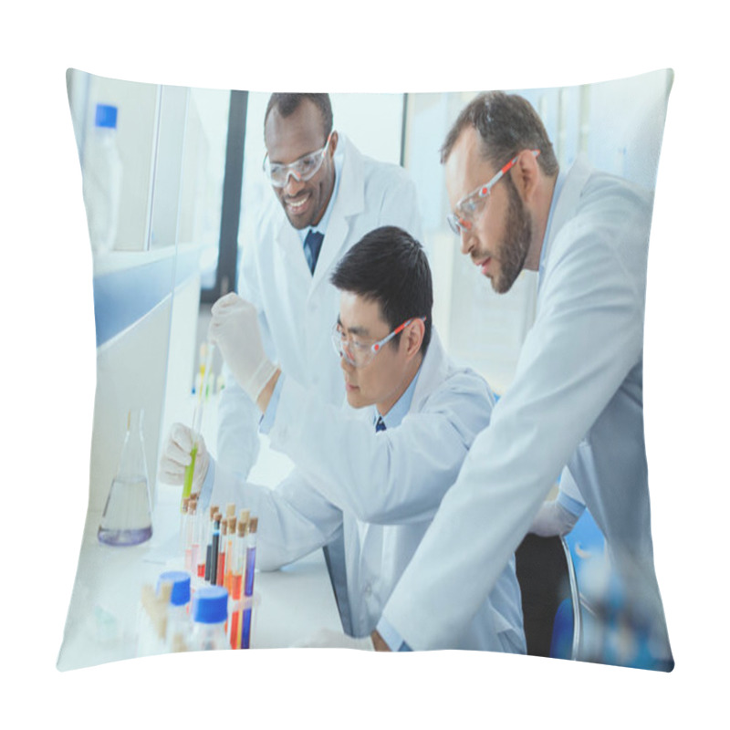 Personality  Scientists Working In Lab  Pillow Covers